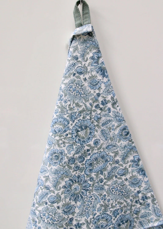 Torchon imprimé Flowers Blue