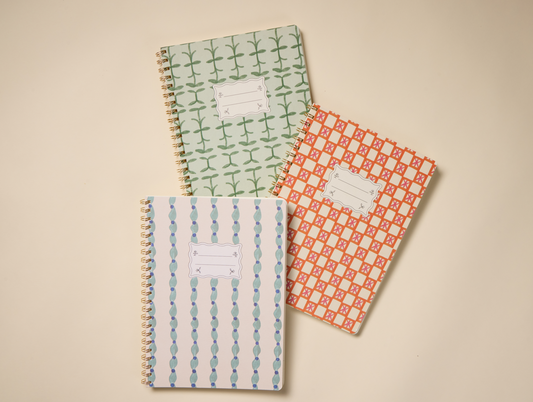 Grand carnet imprimé à spirales