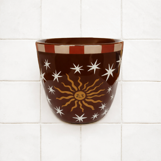 Tasse marron soleil