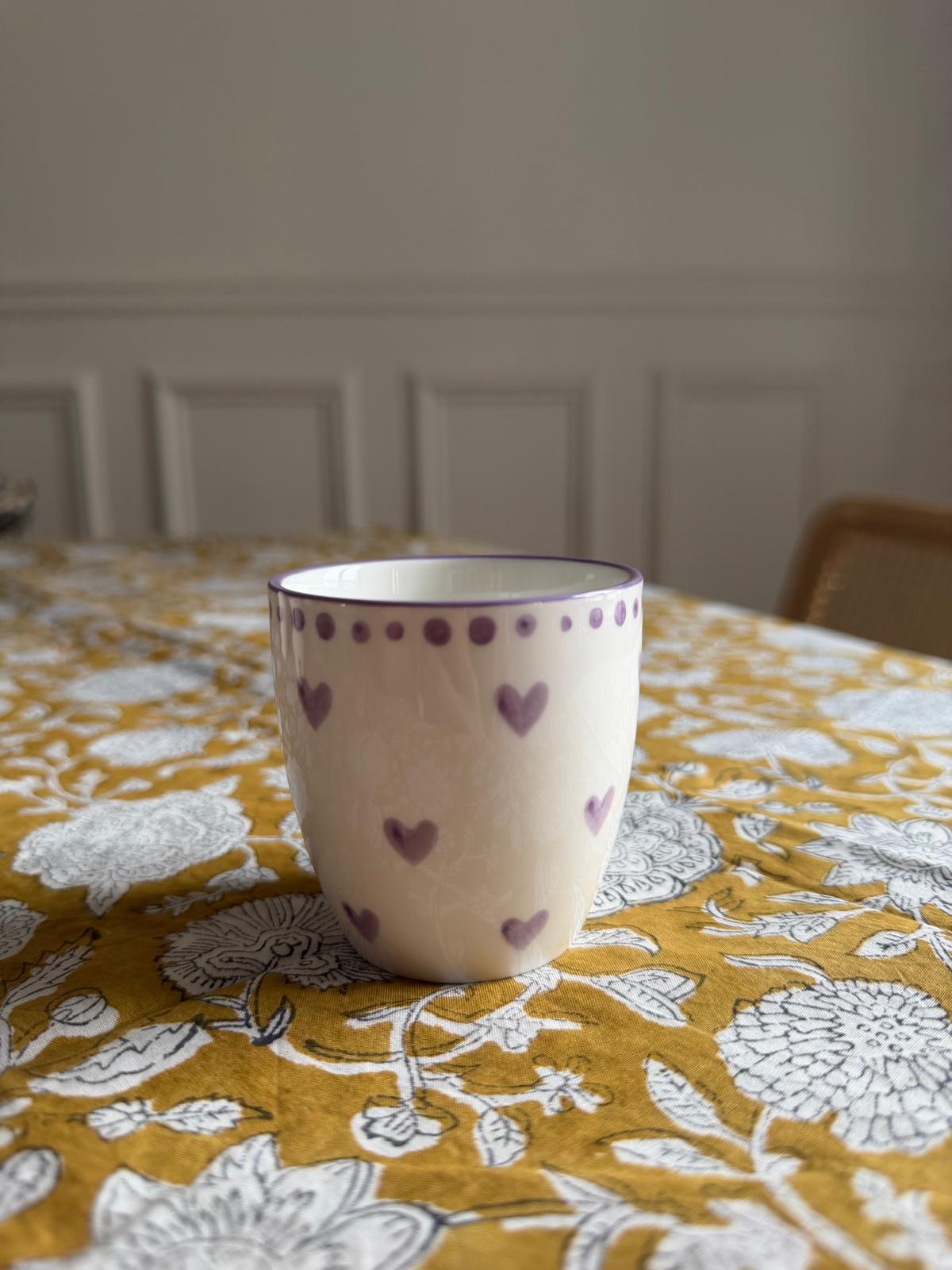 Set de 4 tasses coeur
