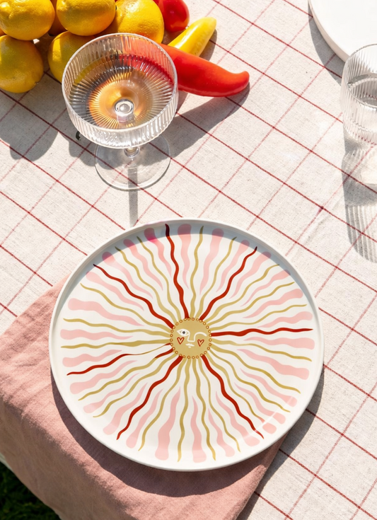 Assiette sunny pink