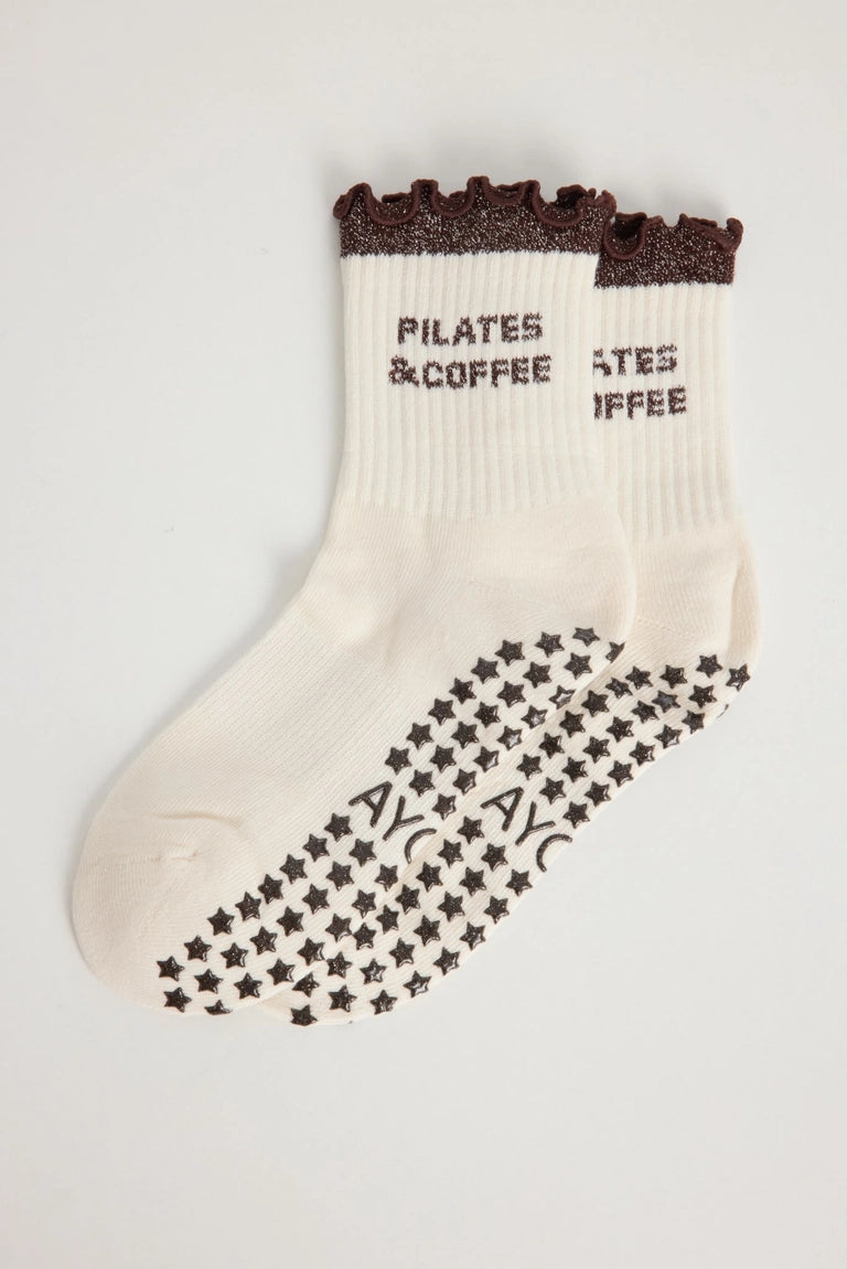Chaussettes pilates à paillettes