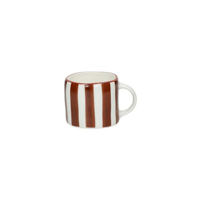 Tasse espresso rayée en porcelaine - Pomax