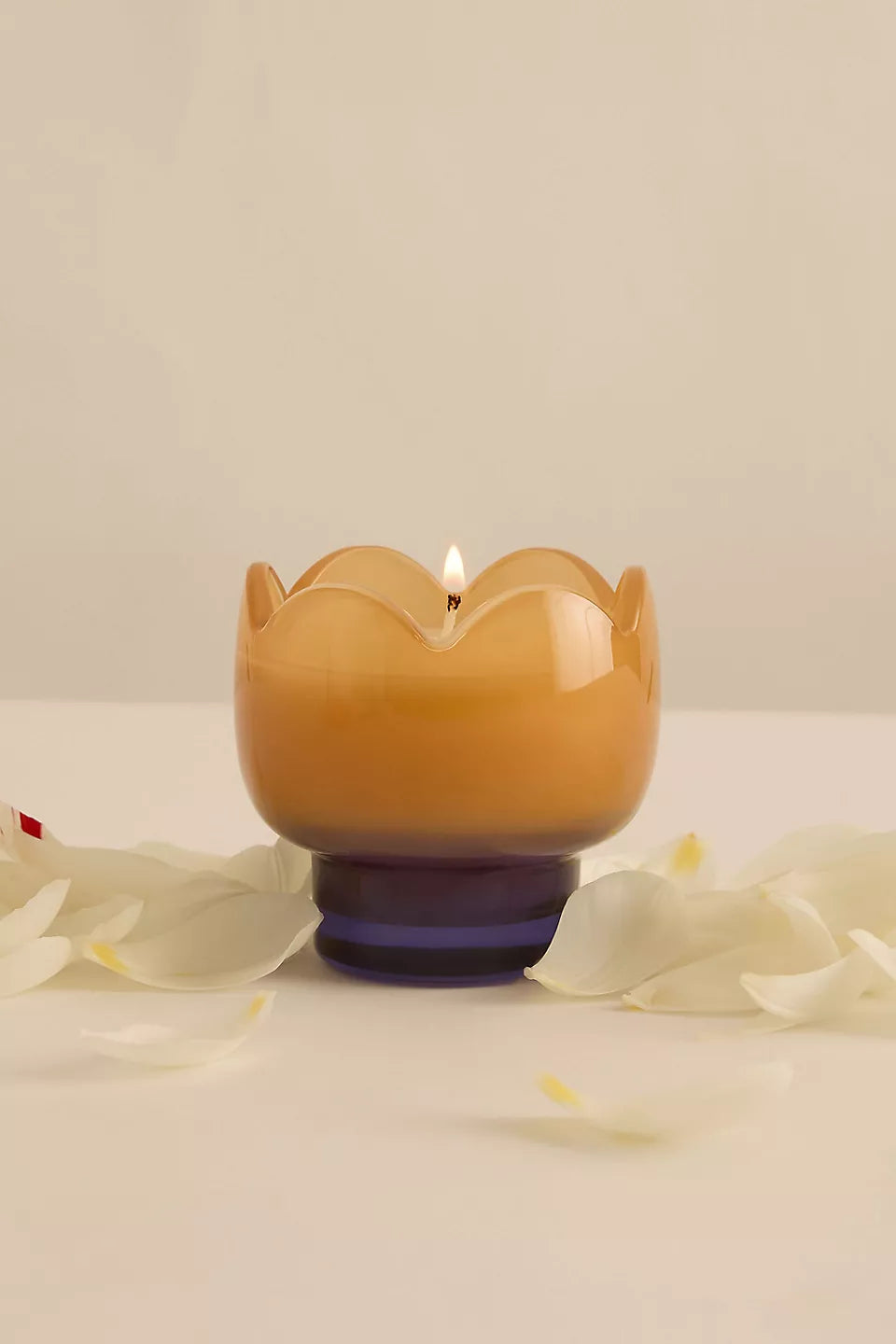 Bougie fleurs colorées