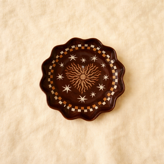 Petite assiette coeur ensoleillé