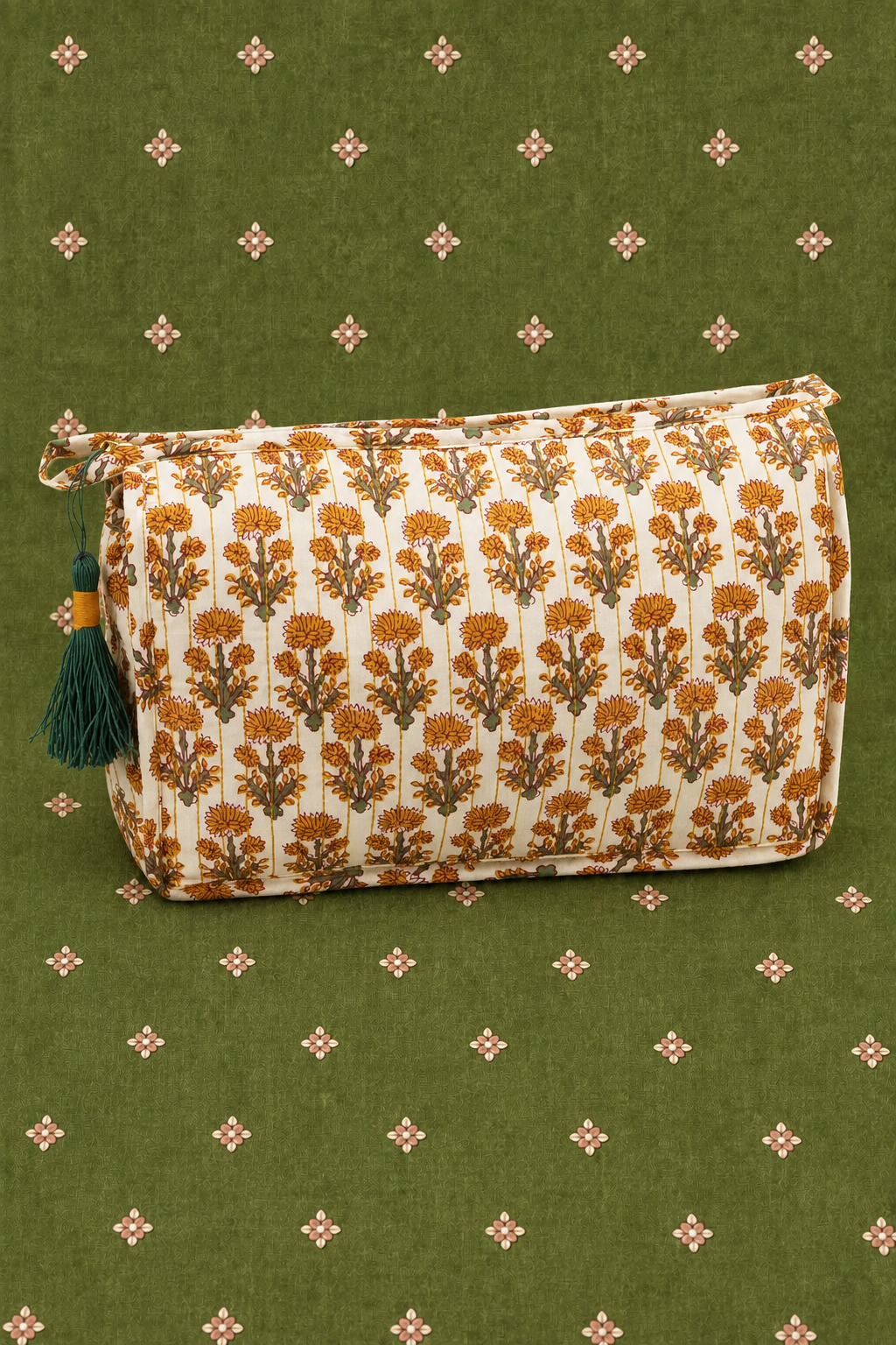 Trousse imprimée avec pompon