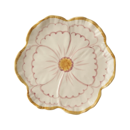 Assiette fleur en céramique