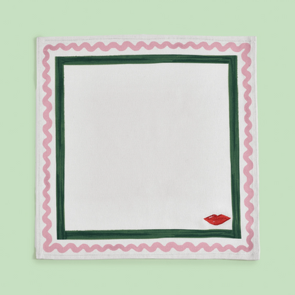 Serviettes de table brodées – 4 motifs méditerranéens