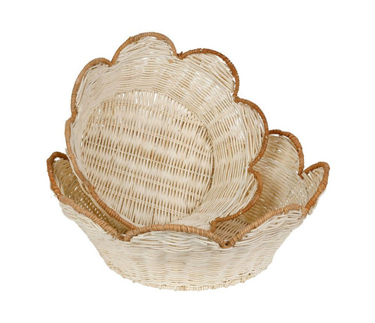 Set de 2 panières fleurs