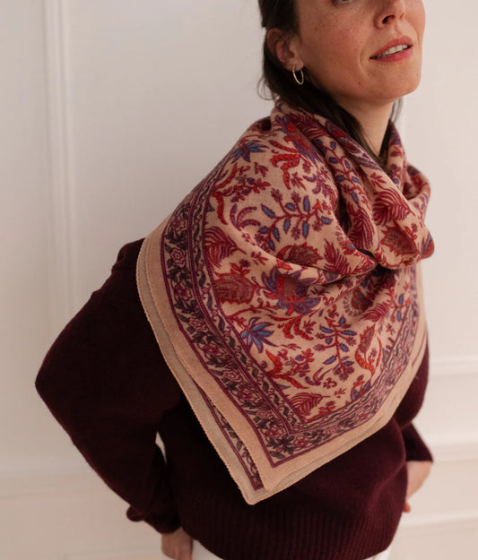 Grand foulard en laine Bindi Atelier