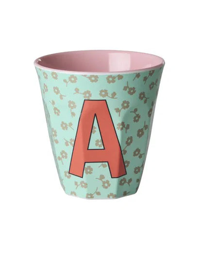 Mug alphabet en mélanine Rice - fleurs ou étoiles
