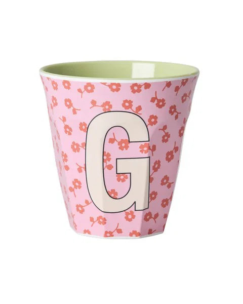 Mug alphabet en mélanine Rice - fleurs ou étoiles