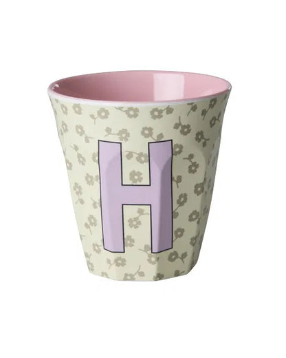 Mug alphabet en mélanine Rice - fleurs ou étoiles