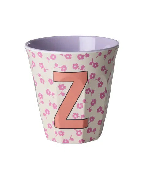 Mug alphabet en mélanine Rice - fleurs ou étoiles