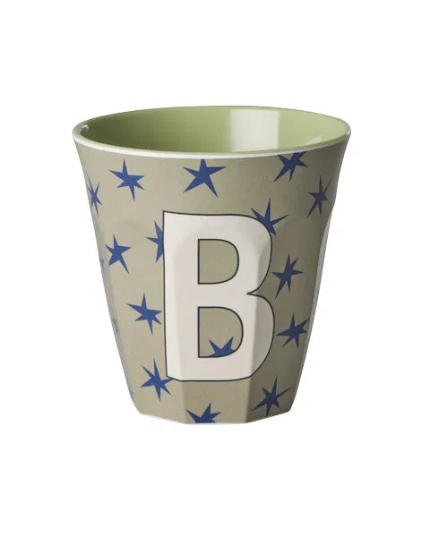 Mug alphabet en mélanine Rice - fleurs ou étoiles
