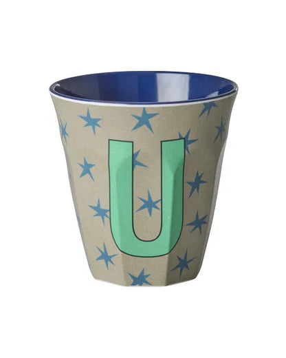 Mug alphabet en mélanine Rice - fleurs ou étoiles