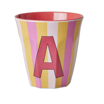 Mug alphabet en mélanine Rice - rayures