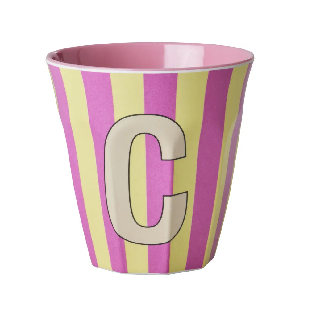 Mug alphabet en mélanine Rice - rayures