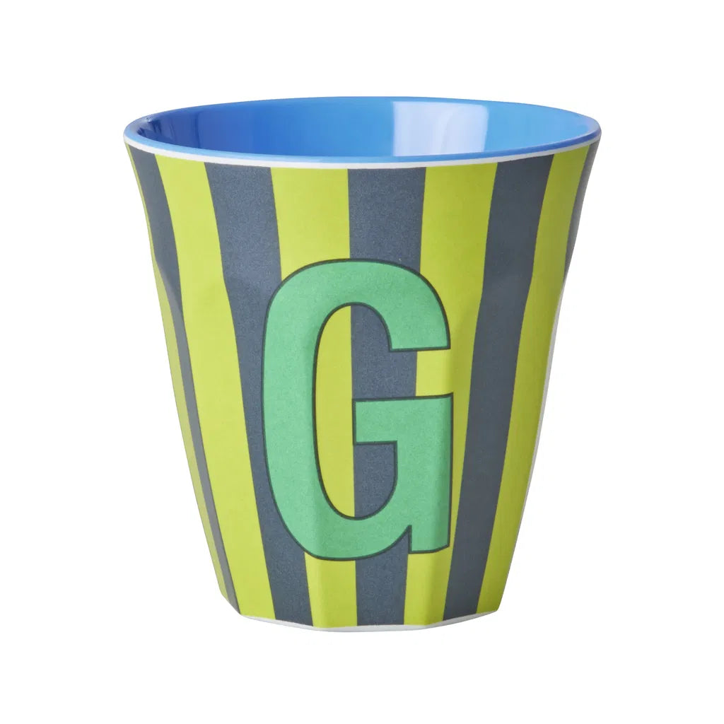 Mug alphabet en mélanine Rice - rayures