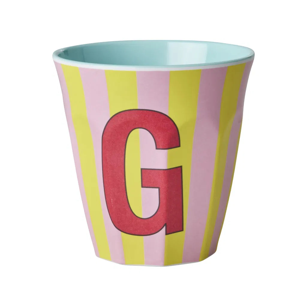 Mug alphabet en mélanine Rice - rayures