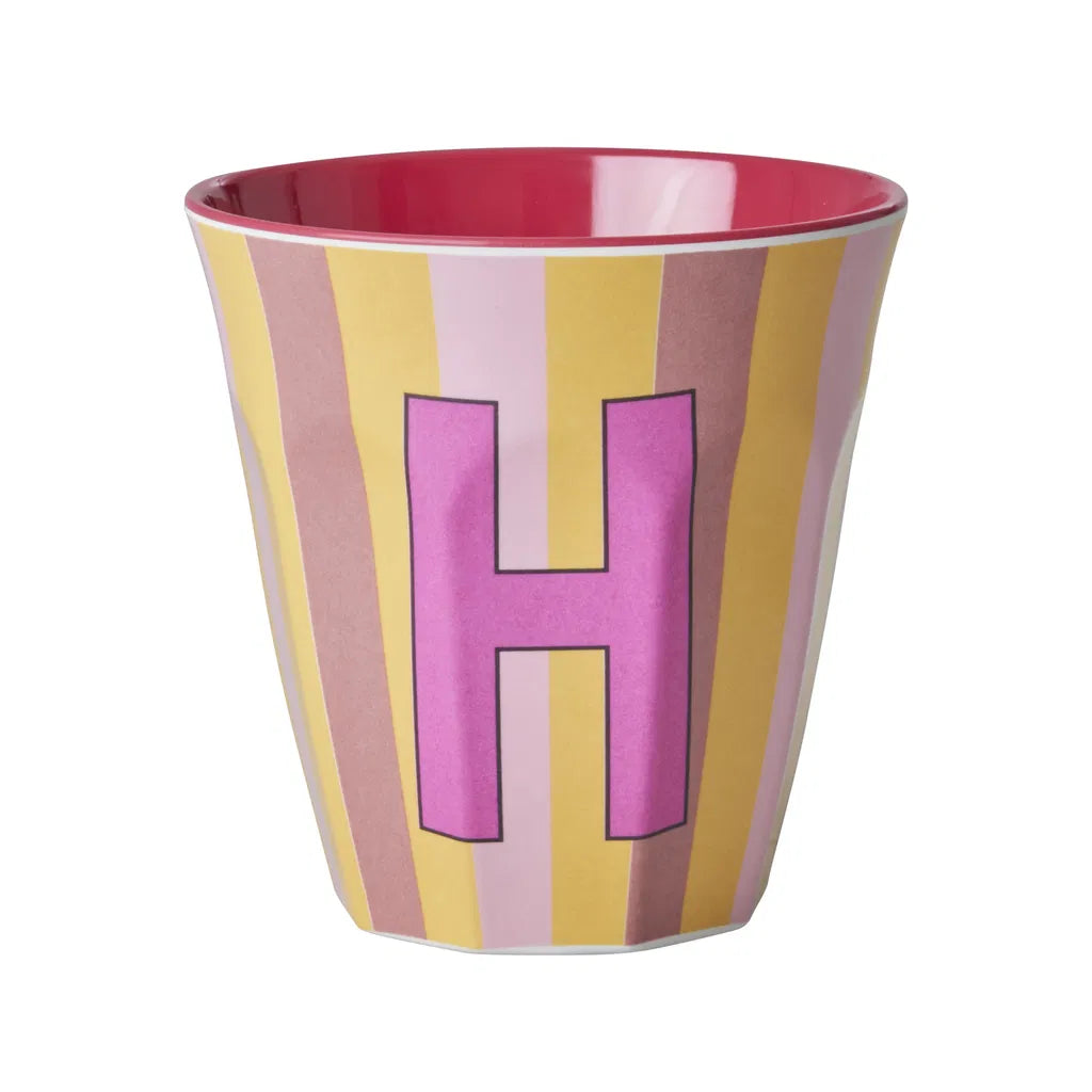 Mug alphabet en mélanine Rice - rayures