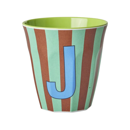 Mug alphabet en mélanine Rice - rayures