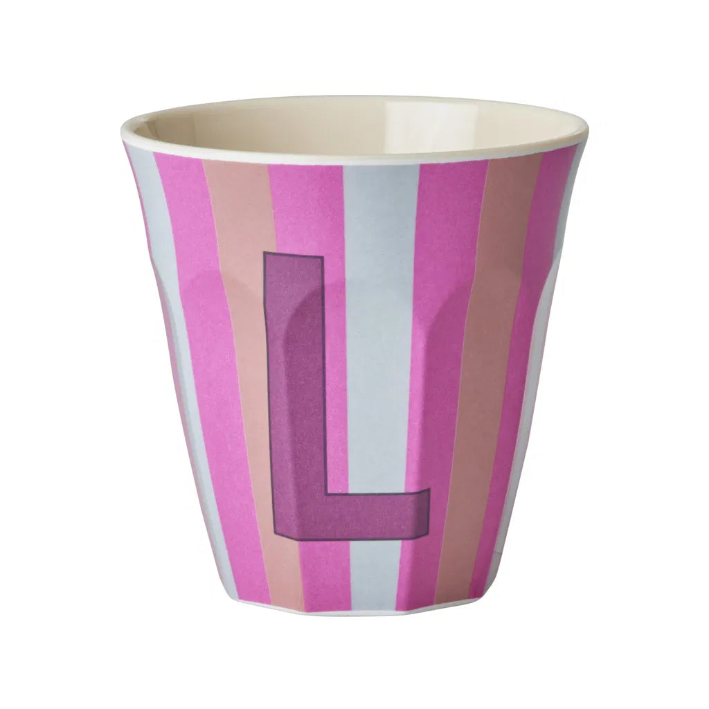 Mug alphabet en mélanine Rice - rayures