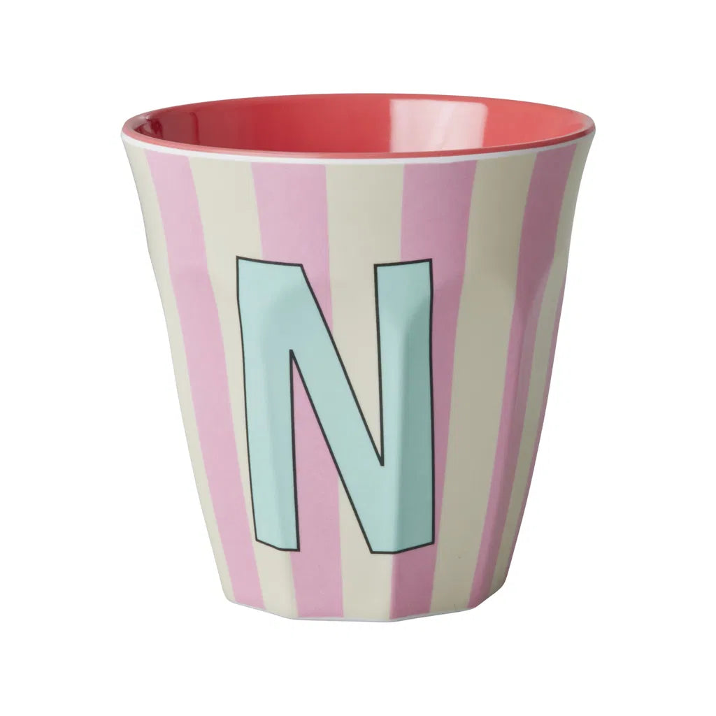Mug alphabet en mélanine Rice - rayures