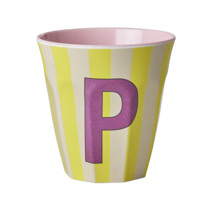 Mug alphabet en mélanine Rice - rayures