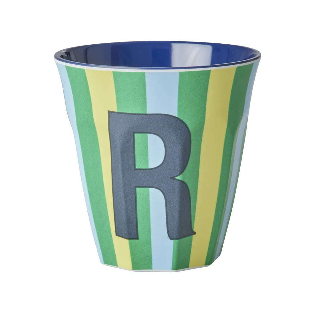 Mug alphabet en mélanine Rice - rayures