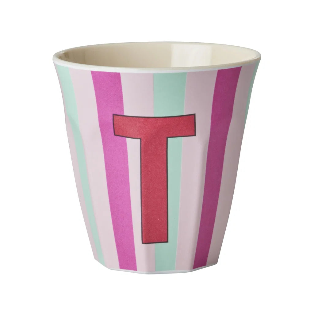 Mug alphabet en mélanine Rice - rayures
