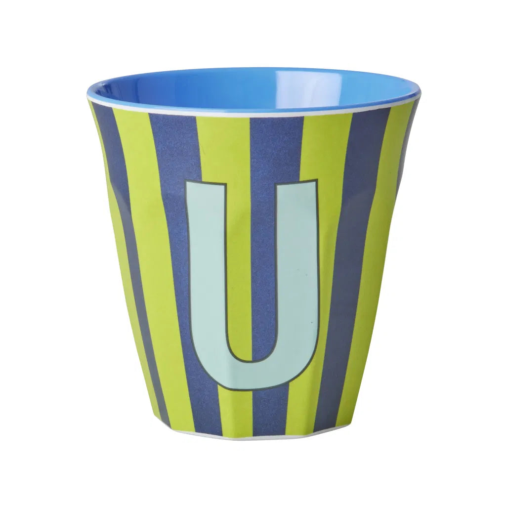 Mug alphabet en mélanine Rice - rayures