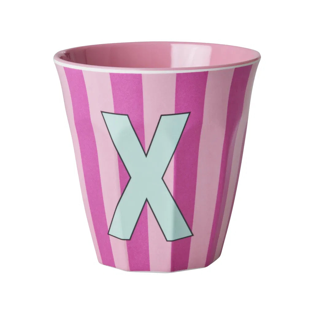Mug alphabet en mélanine Rice - rayures