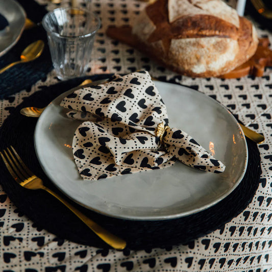 Lot de 2 serviettes de table Boncoeurs