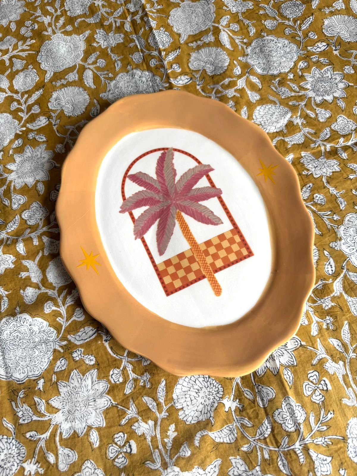 Plat de service palmier