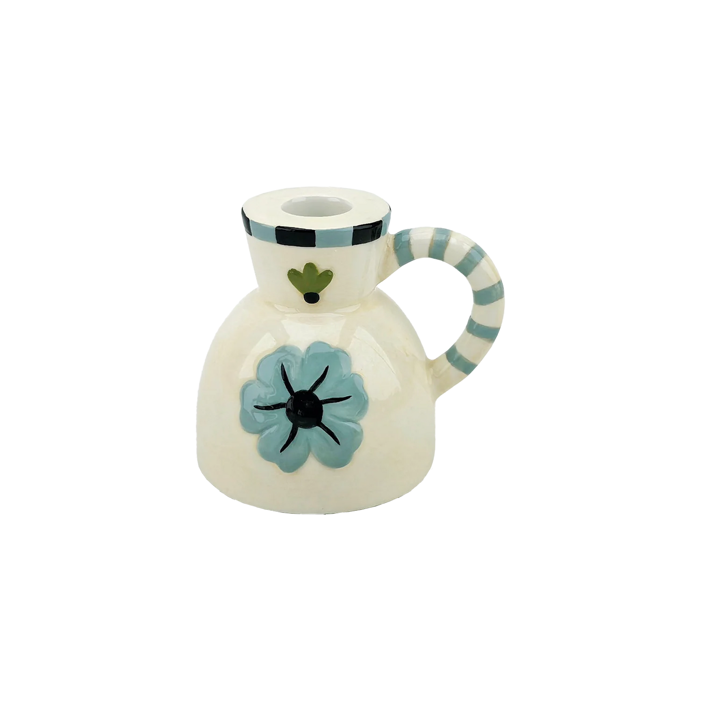 Bougeoir fleur bleue