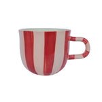 Mug rayé rose et rouge