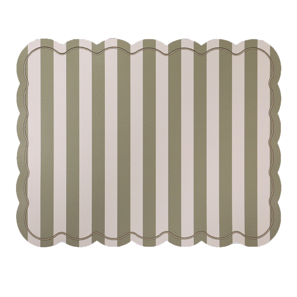 Set de table effet cuir rayé