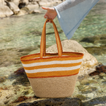 Cabas de plage en fibres naturelles