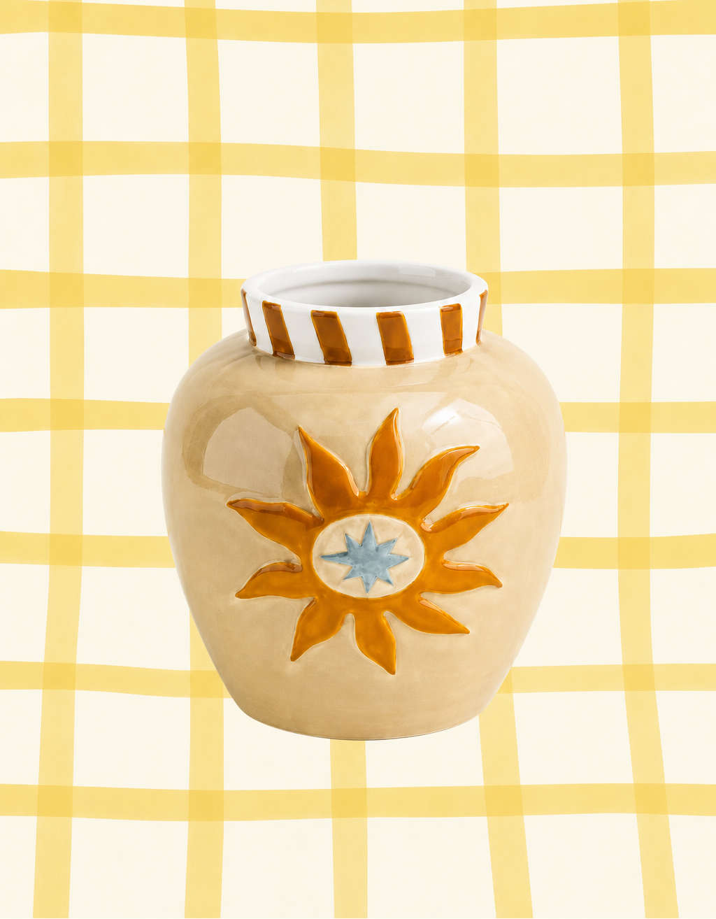 Vase soleil beige