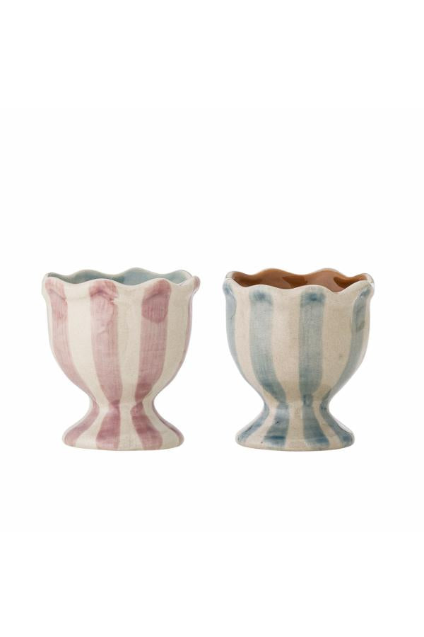 Set de 2 coquetiers rayures