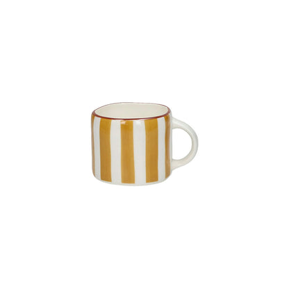Tasse espresso rayée en porcelaine - Pomax